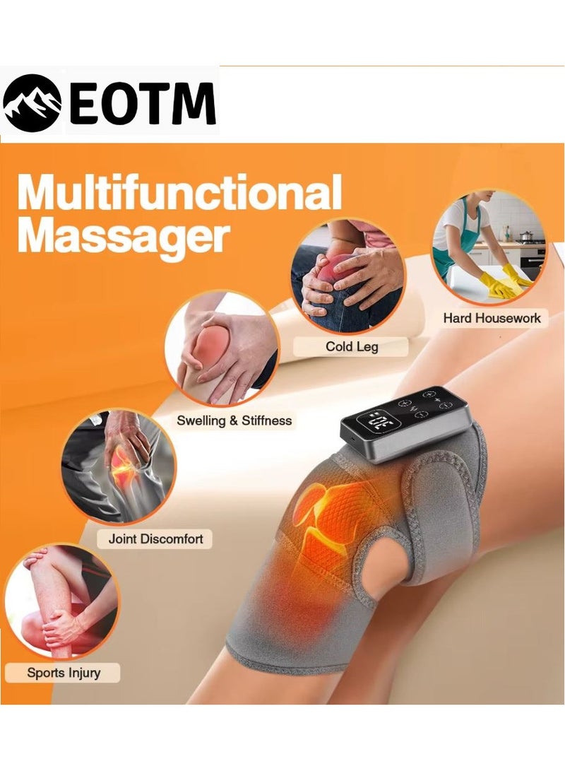 EOTM 2 Pcs Rechargeable Cordless Electric Heating Knee Massage Pads with Heat Vibration For Pain Relief| Relieve Arthritis Pain | Suitable For Both Men and Women - Image 2